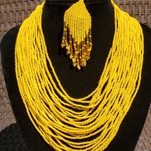 Handmade Mexican Beaded Necklace Set